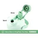 POWCAN by Meoky 26oz Dual-Opening Sports Water Bottle with Carry Handle –Light Green, New Year Sale , Top gift picks image 2