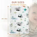 LeBonsoir Towels， Muslin Cloths for Baby， 5 Pack Burp Cloths for Baby，100% Cotton 6 Layers Absorbent& Soft& Breathable Baby Muslins Pack，50x25CM Muslin Squares Baby Essentials for Newborn-Coloured image 2