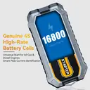 Porbi S306 Car Jump Starter 1200A Peak Portable Jump Starter Power Pack, 12800mAh Battery Booster for 12V Petrol & Diesel Vehicles, SUV, Motorcycle & Boat, USB Emergency Power Bank with LCD Display & LED Light image 3