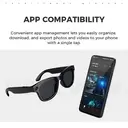 Verbex glasses smart glasses, AI glasses, real-time translation of 145 languages, recordable, photo, voice wake-up, music, answering calls, weather forecast ChatGPT image 7