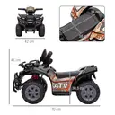 HOMCOM 6V Kids Electric Ride on Car Toddlers Quad Bike All Terrain Vehicle Toy With Music for 18-36 months Black image 6