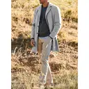 Men's Trench Coat Slim fit Notch Lapel Single Breasted Top Coat Winter Warm Business Long Jacket Overcoat (Gray， S) image 2