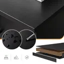 Mobile File Cabinet with Lockable Drawer & Door, Under Desk Rolling Filing Cabinet with 4 Wheels, Wooden Stationery Storage Cabinet for Home Office Black image 5