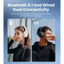 Edifier W820NB Plus casque supra-auriculaire sans fil avec réduction de bruit, ANC -49 dB, audio Hi-Res LDAC, 88 h d'autonomie, son spatial, appels clairs AI, Bluetooth V6.1 et multipoint, gris foncé image 5