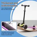 Neuleb  YFQ  Kids Scooter for Boys Girls Ages 3-10, 3 Wheel Light Up Toddler Kick Scooter with Dynamic LED Modes, Foldable Adjustable Height, Extra Wide Deck, Lean to Steer Outdoor Toy Gift image 8