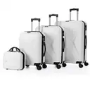 20/24/28 Inch Luggage Set Lightweight Rolling Suitcase with Vanity Case White image 0