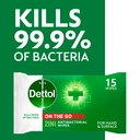 Dettol On the Go 2-in-1 Antibacterial Wipes, 15 Count image 3