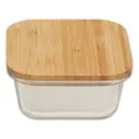Maison by Premier 320ml Glass Container With Bamboo Lid image 1