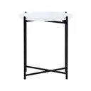 Interiors by Premier Trosa Side Table Round Black/White image 4