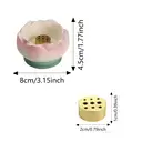 JU7CER 1pc Incense Burner for Home Use Indoor Ceramic Lotus-Shaped Incense Holder Incense Offering Burner Aromatherapy Burner Tea Ceremony Incense Burner Sandalwood Incense Burner Hui Lian Incense Holder image 4