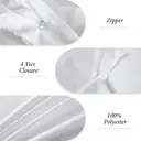 LeBonsoir Parure de lit avec housse de couette 240 x 200 cm et 2 taies d'oreiller 65 x 65 cm - Blanc image 4