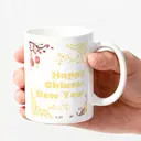 Alphynix 1 Mug Nouvel An chinois, tasse à café céramique 33cl avec lanternes rouges et fleurs de prunier, cadeau de vacances festif pour amis, famille, collègues,Le cadeau de la saint-valentin, cadeau d’anniversaire image 2
