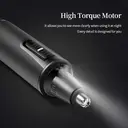 Sparoma 3-in-1 Ear and Nose Hair Trimmer for Men – Ear & Nose Hair Clipper with LED Light, Sideburn & Eyebrow Trimmer Heads, 6500RPM Motor, Full-body Waterproof, Battery-Powered, Portable Grooming Kit with Storage Base – TC-3580, Black image 8