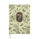 Jubiluu Carnet A5 élégant à couverture en tissu, à lignes - 96 feuilles (papier 100 g/m²) - Marque‑page et bande élastique - Carnet ligné crème classique pour l’écriture, l’école, le bureau et comme cadeau - Vert botanique image 0