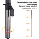 Sunluxy 1097A Curling Tongs, Black 32mm Curling Iron with Digital Display, 4 Adjustable Heat Settings, Fast PTC Heating for Home Hair Styling, UK plug image 3