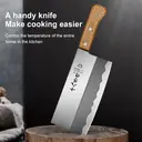 SHIBAZIZUO Couteau de cuisine en acier inoxydable à manche unique - 280 mm image 1