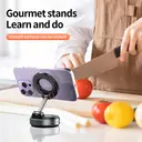 ATSHARK K007 Vacuum Magnetic Phone Holder, MagSafe Compatible Mobile Phone Mount with Strong Suction & Adjustable Angles, Foldable Magnetic Phone Stand for Car, Desk, Kitchen & Filming image 6