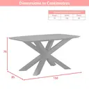 Dining Table Nevada Rectangle Walnut/Black 85x150cm image 6