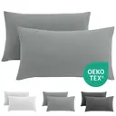 LeBonsoir Basics 50x75cm Pillowcases Set of 2， Super Soft Easy Care Microfiber，Envelope Closure， Light Gray， Pillows Not Included image 0