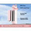 POWCAN by Meoky 26oz Dual-Opening Sports Water Bottle with Carry Handle –Pink image 1