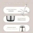 DSP KM4108 Hachoir alimentaire 5 L en acier inoxydable, avec 2 vitesses et couteau à 5 lames image 4