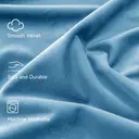 YSTYLE  Lot de 2 rideaux occultants en velours thermiques isolants bleu lune - 140 x 225 cm image 2