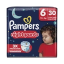 Pampers Night Pants Pack 1 Mois, Taille 6, 30 couches-culottes image 0