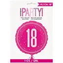 Unique Party Glitz 18th Birthday Balloon, Pink, 45cm image 1