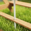 AIYAPLAY Kids Picnic Table, Sand and Water Table with Wooden Benches, Adjustable Parasol and Storage Bins, Outdoor Garden Furniture for Children 3-6 Years, Multicolour image 2