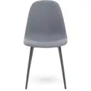 Interiors by Premier Dining Chair Salford Grey/Black 4pcs image 2