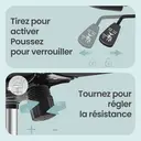 Ochama x SONGMICS Chaise de bureau, Pivotante, en Maille, Ergonomique, Support lombaire Rembourré, Accoudoirs Pliants, Noir image 6