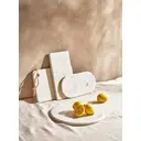 Maison by Premier White Marble Rectangular Chopping Or Serving Board, Durable Natural Stone Board For Kitchen Use image 1