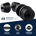 30KG Adjustable Dumbbells Barbell Set, Home Gym Free Weights for Full Body Training image 7