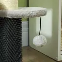 PawHut Arbre à chat, tour à griffer, avec plates-formes en peluche à 3 niveaux, 2 balles de jeu, poteaux à griffer en sisal, hauteur de 50 cm, pour chat de moins de 5 kg, gris clair image 4