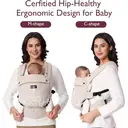 Momcozy Baby Carrier - Ergonomic, Comfortable & Lightweight, for 7-44lbs (3-20kg) Babies, Easy to Wear, Hands-Free, Enhanced Lumbar Support, Solid Color for Infants & Toddlers, Khaki image 2