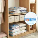 6 Pack Extra Large Vacuum Storage Bags (100×80cm), Reusable Space Saver Bags for King Size Bedding and Jumbo Items image 3