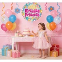 Unique Party Unique Prism Birthday Princess Balloon, 45cm image 2