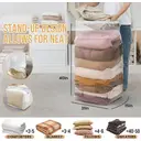 TAILI 12 Pack Vacuum Storage Bags, Jumbo Cube 31x40x15 Inch, Extra Large Vacuum Seale Bags for Comforters Blankets, Bedding, Clothing, Space Saver Closet Organization, Clear image 1