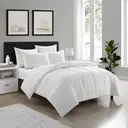 Meeallhome  Box Stitched Bed Comforter  135*200cm White image 2