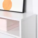 HOMCOM Narrow Shoe Cabinet with 3 Flip Doors, 14-18 Pairs Shoe Cupboard with Open Shelf for Slim Hallway and Entryway, 24 x 60 x 132 cm, White image 7