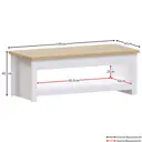 Vida Designs Coffee Table Arlington Rectangle White/Oak Effect image 6