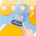 Neuleb Voiture électrique 12 V avec pédale, batterie rechargeable, trottinette 2-en-1, 3 vitesses, vitesse max. 5 km/h, anti-basculement, haut-parleur musical et roues lumineuses, charge max. 72 kg, cadeau pour enfants de 3 ans et plus, Bleu image 4