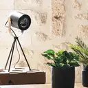 Tripod-Stehlampe, 45 cm hoch, schwarz, Metall image 5