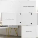 HOMCOM Narrow Shoe Cabinet with 4 Flip Drawers, Slim Shoe Storage Cabinet with Adjustable Shelves, Hairpin Legs and 4 Vents for 16 Pairs of Shoes for Entryway, White image 6