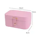 JORDAN&JUDY Multi-Layer Jewelry Box Small Earring Box Ring Storage Box Necklace Box Earring Jewelry Case - 2 Layer Pink image 9