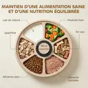 PawHut Distributeur de Nourriture pour Animaux de Compagnie Distributeur Automatique de Nourriture gamelle d'alimentation 6 portions sans fil à minuterie avec 1 sac réfrigérant écran LED blanc image 2