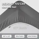 LeBonsoir 180x200cm Fitted Sheet， 30CM/12Inch Deep Pocket - Soft Microfiber， No-Pop Off Elastic， 1 Fitted Sheet Only-Dark Gray image 4