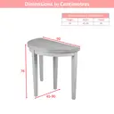 Dining & Console Table Altona Round/Half Moon Extendable Grey/Oak D:90cm image 9