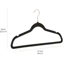 ANQI Cintres en velours antidérapants pour vêtements de costume - Noir/Or rose - Lot de 50 image 2