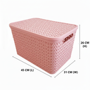 Strata Large Urban Store Basket with Lid - 24L-Blush Pink image 3